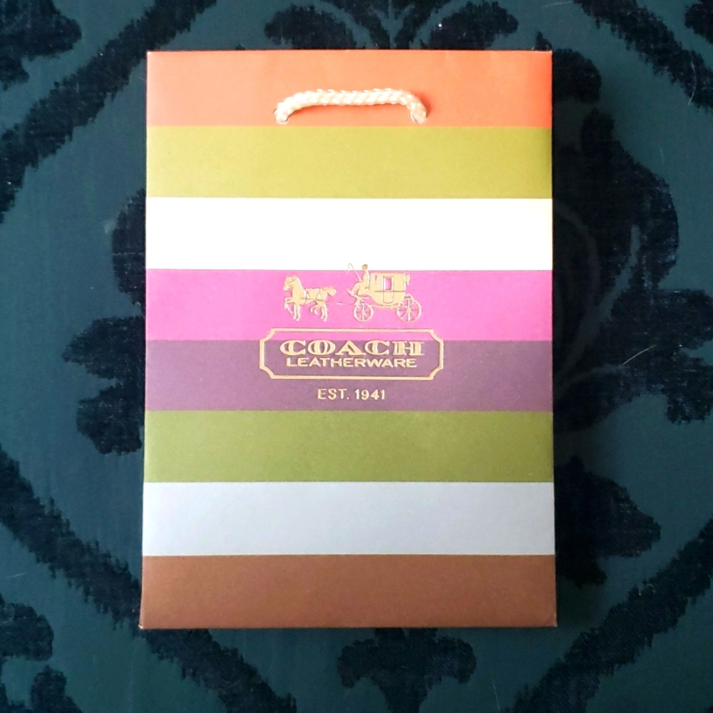Coach Leatherware Vintage 2010 small paper bag colorful